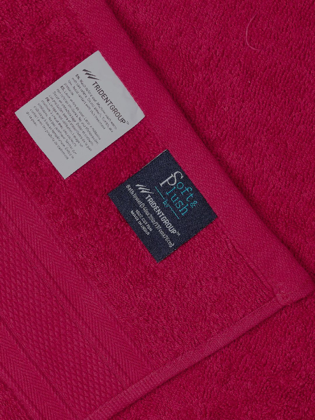 MYTRIDENT Red 500 GSM Set of 2 Cotton Bath Towel