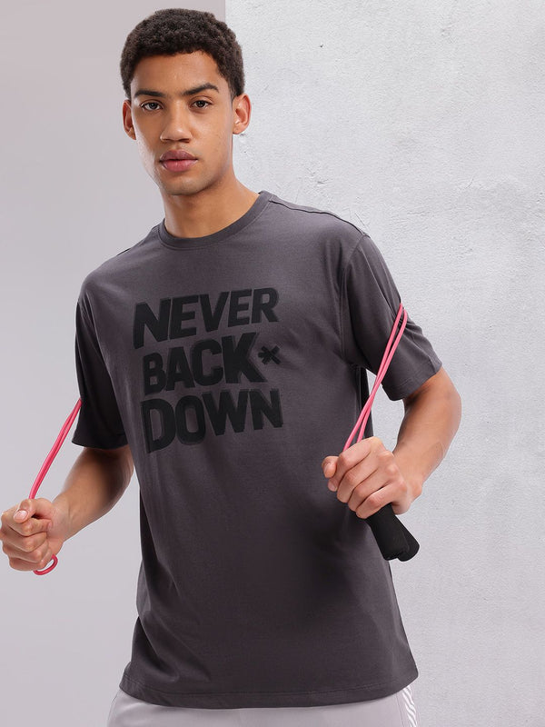 HRX by Hrithik Roshan Typography Printed Relaxed Fit Training T-shirt