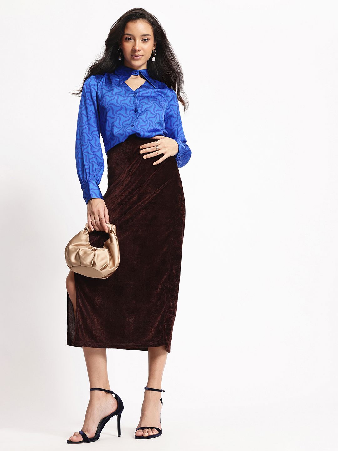 DressBerry Abstract Madness The 70s Edit Shirt Style Top