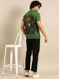 Being Human Brand Logo Printed Polo Collar Pure Cotton T-shirt