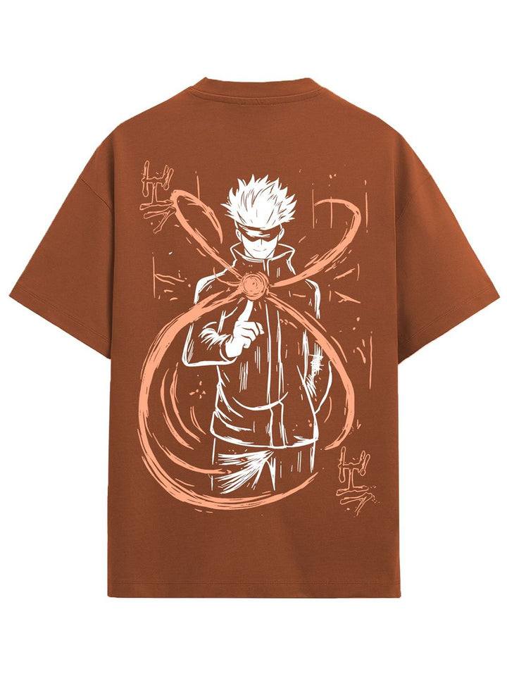 ADRO Men Printed V-Neck Applique T-shirt