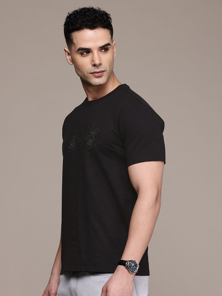 French Connection Embellished Pure Cotton T-shirt