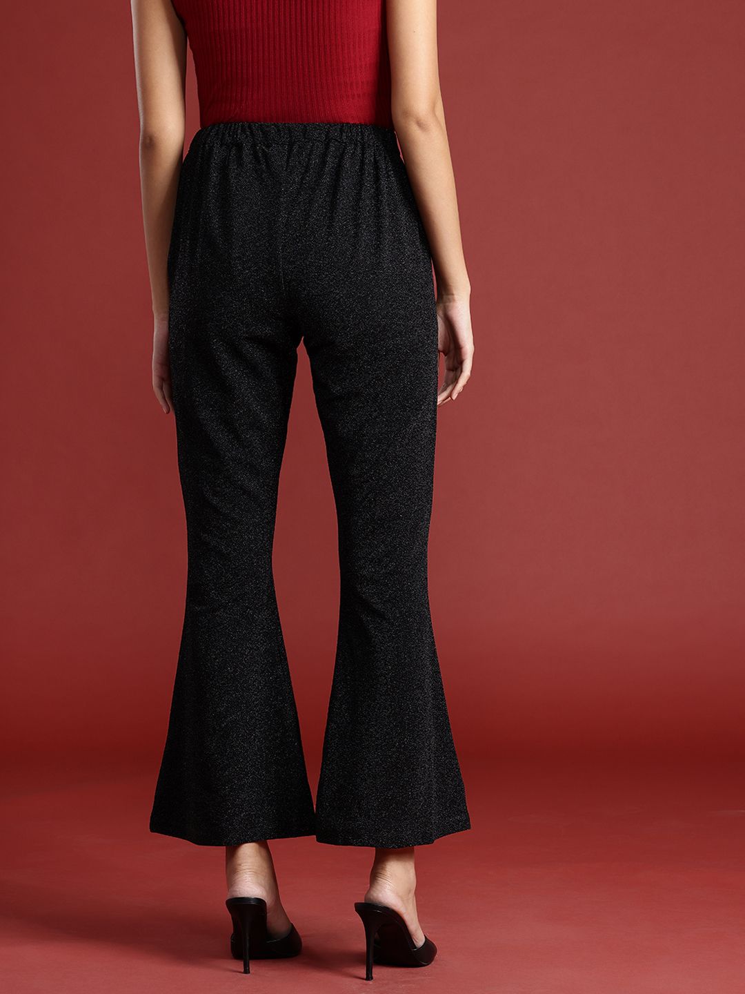 all about you Women High-Rise Sheen Trousers