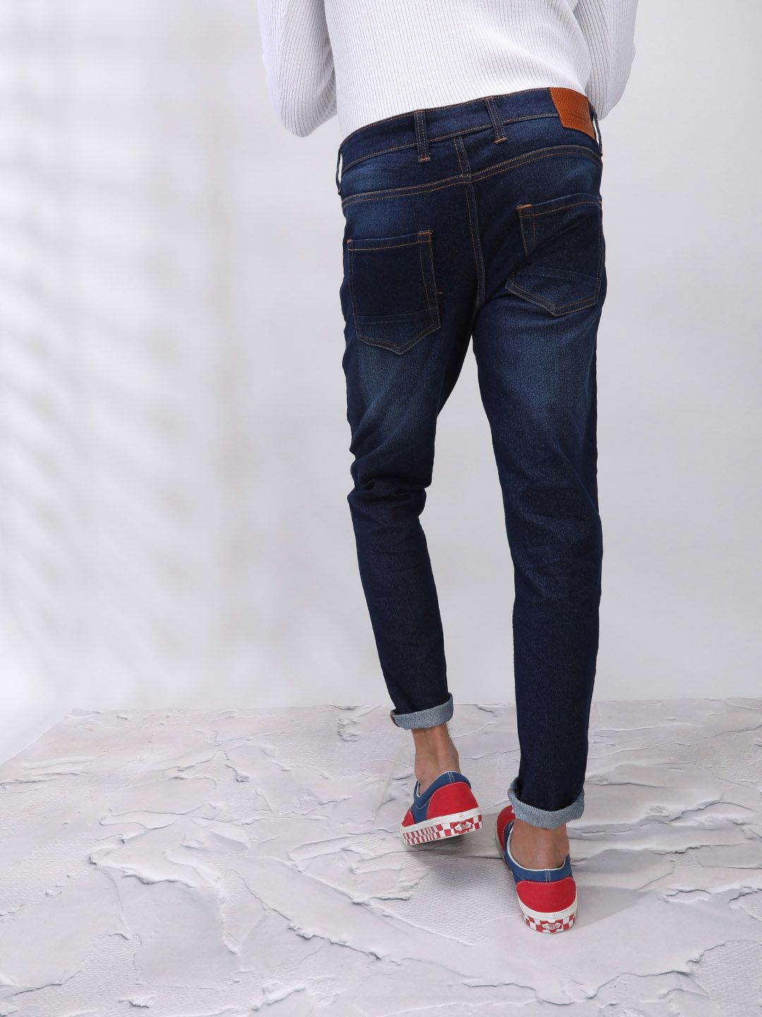 The Indian Garage Co Men Blue Slim Fit Mid-Rise Clean Look Jeans