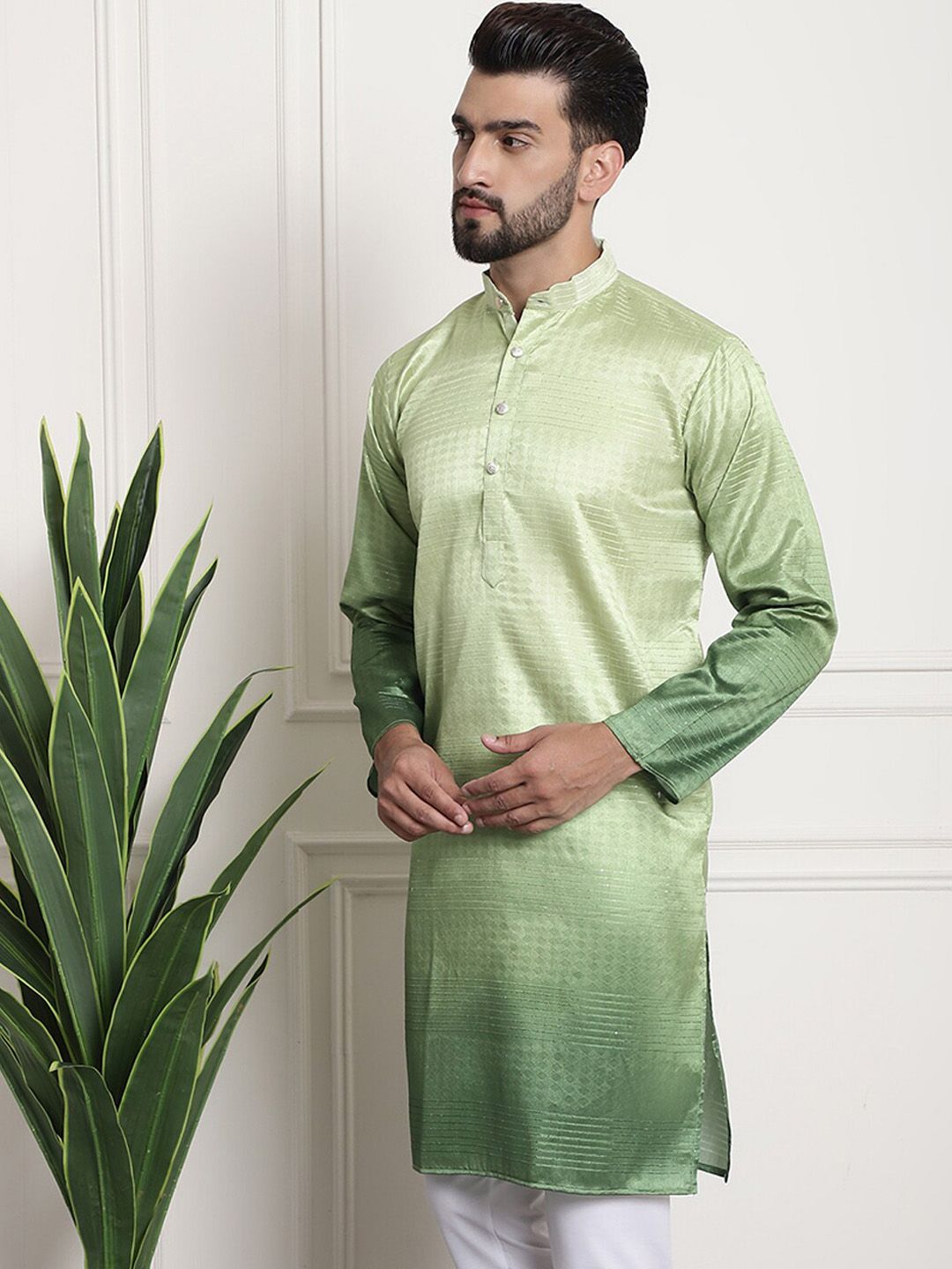 SOJANYA Self Design Silk Cotton Straight Kurta