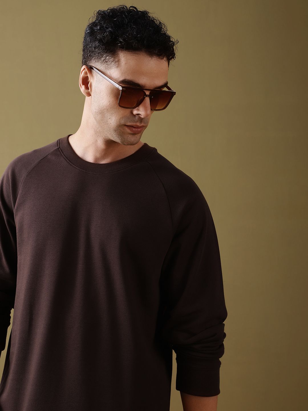 Dillinger Men Besar Kapas Soft Lengan Panjang Lengan Panjang Raglan T-Shirt