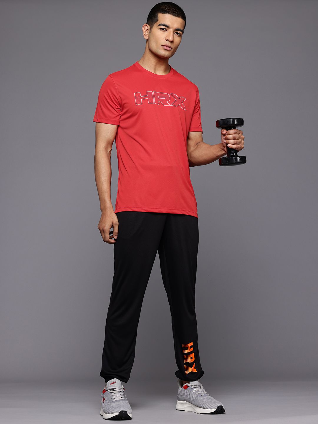 HRX by Hrithik Roshan Brand Logo Printed Rapid-Dry Training T-shirt