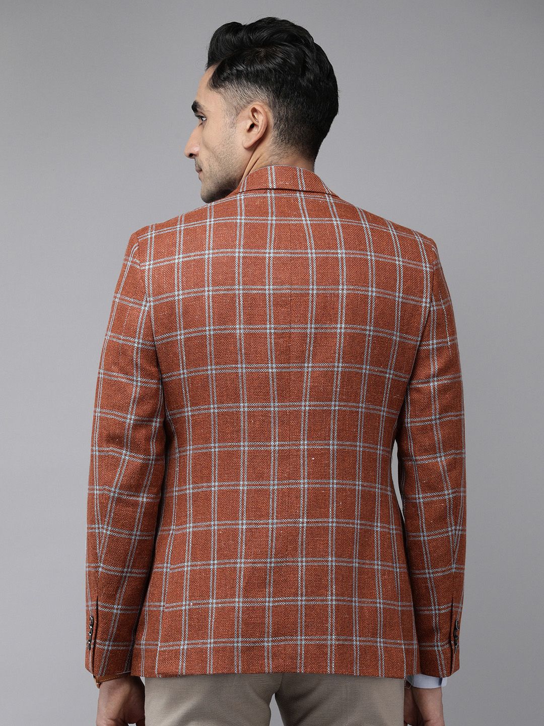 Park Avenue Regular Fit Checked Single-Breasted Formal Blazers