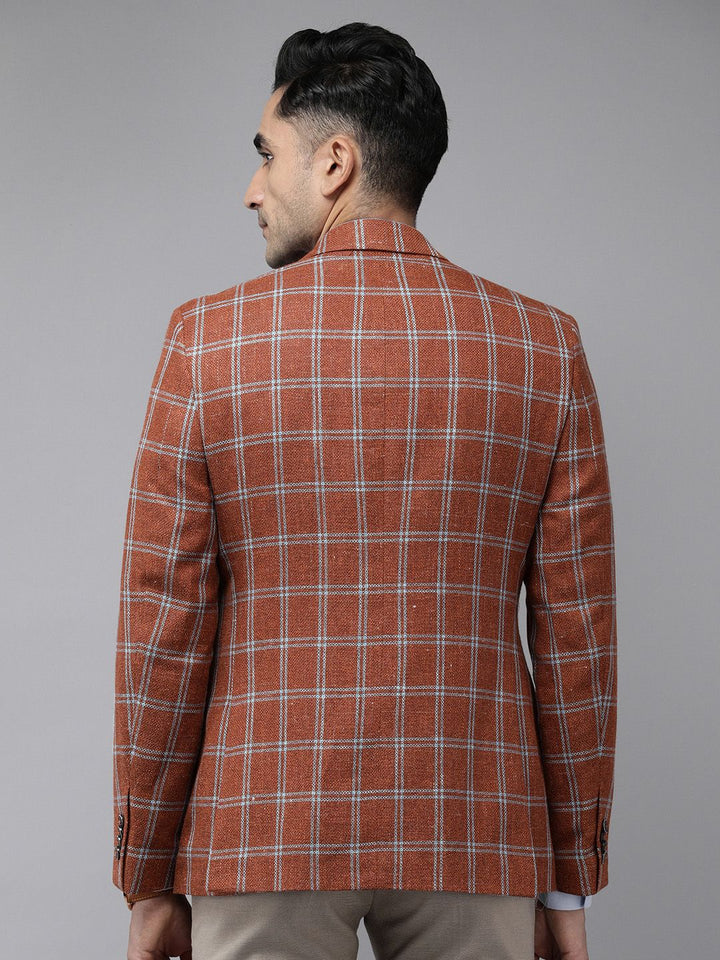 Park Avenue Regular Fit Checked Single-Breasted Formal Blazers