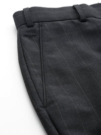 Park Avenue Men Checked Smart Fit Low-Rise Trousers