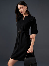 AND Round Neck A-Line Dress
