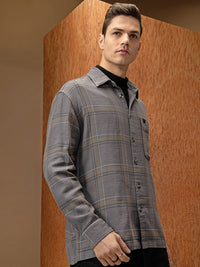 LOCOMOTIVE Premium Dobby Textured Checked Overshirt