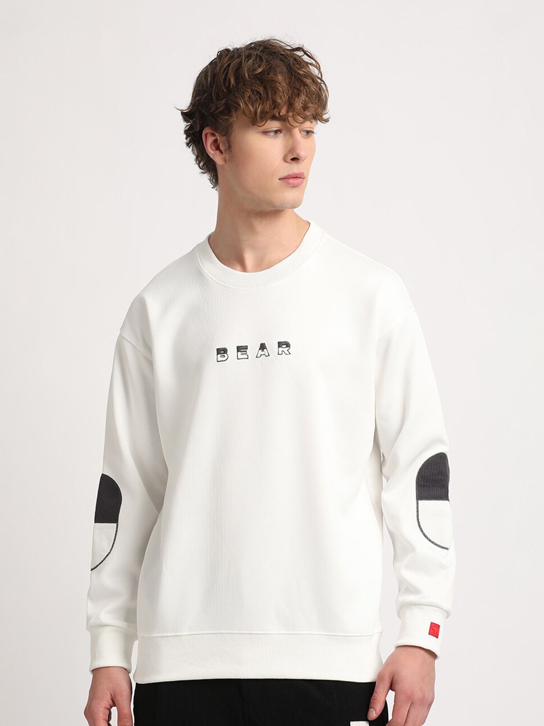 THE BEAR HOUSE Relaxed Fit Drop Shoulder Sleeves Pullover