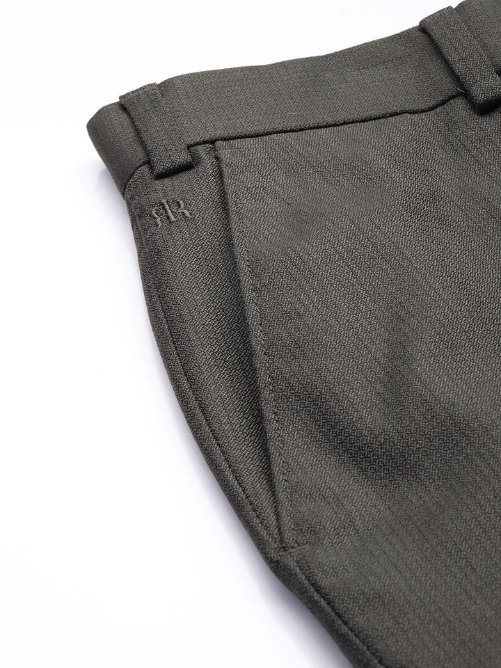 Raymond Men Textured Slim Fit Formal Trousers