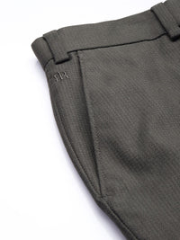 Raymond Men Textured Slim Fit Formal Trousers