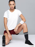 HRX By Hrithik Roshan Running Women Optic White Rapid-Dry Brand Carrier Tshirts