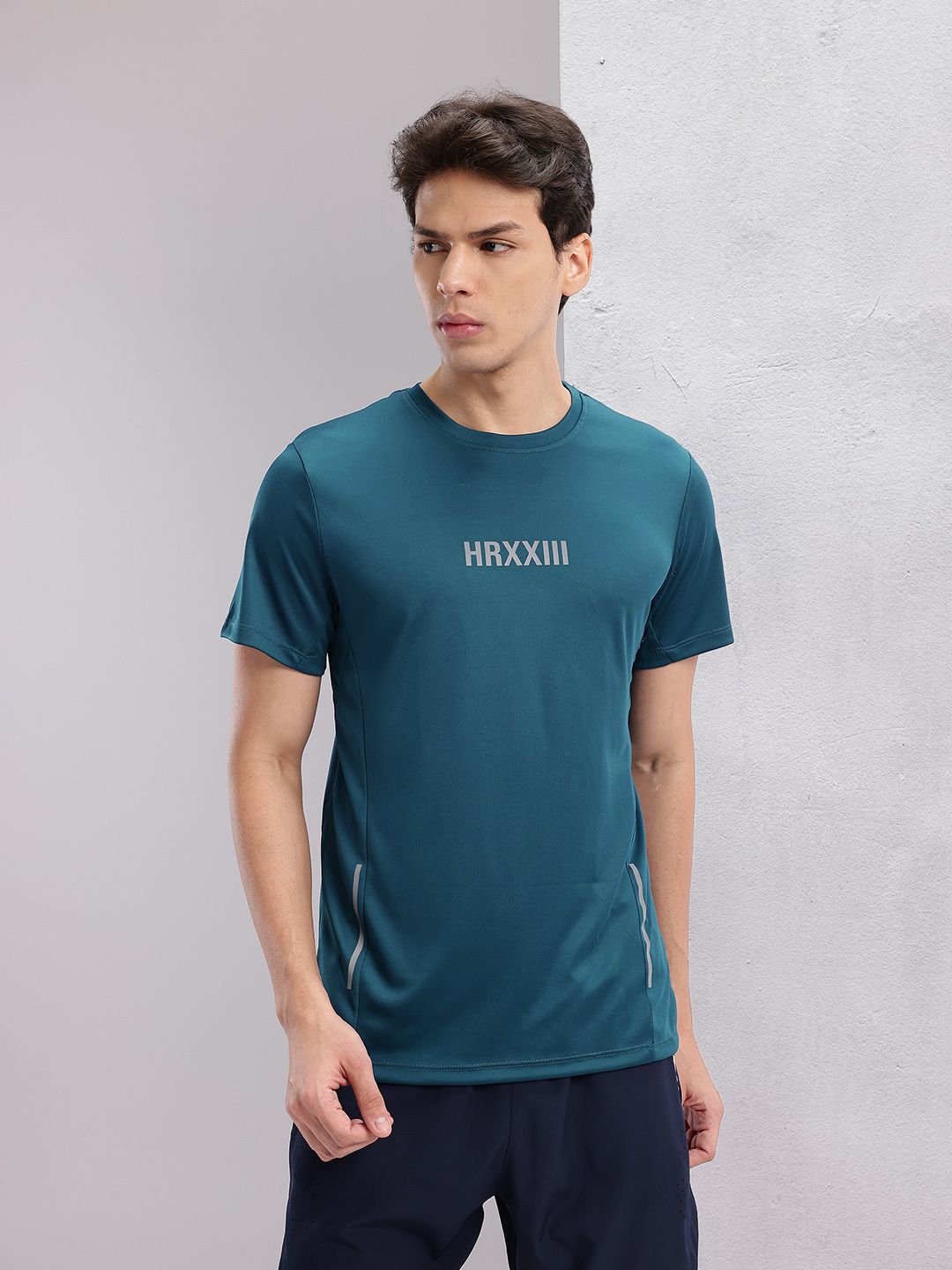 HRX by Hrithik Roshan Men Brand Logo Printed Rapid-Dry Training T-shirt