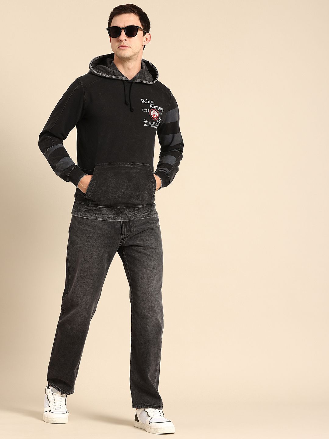 Being Human Hooded Printed Sweatshirt