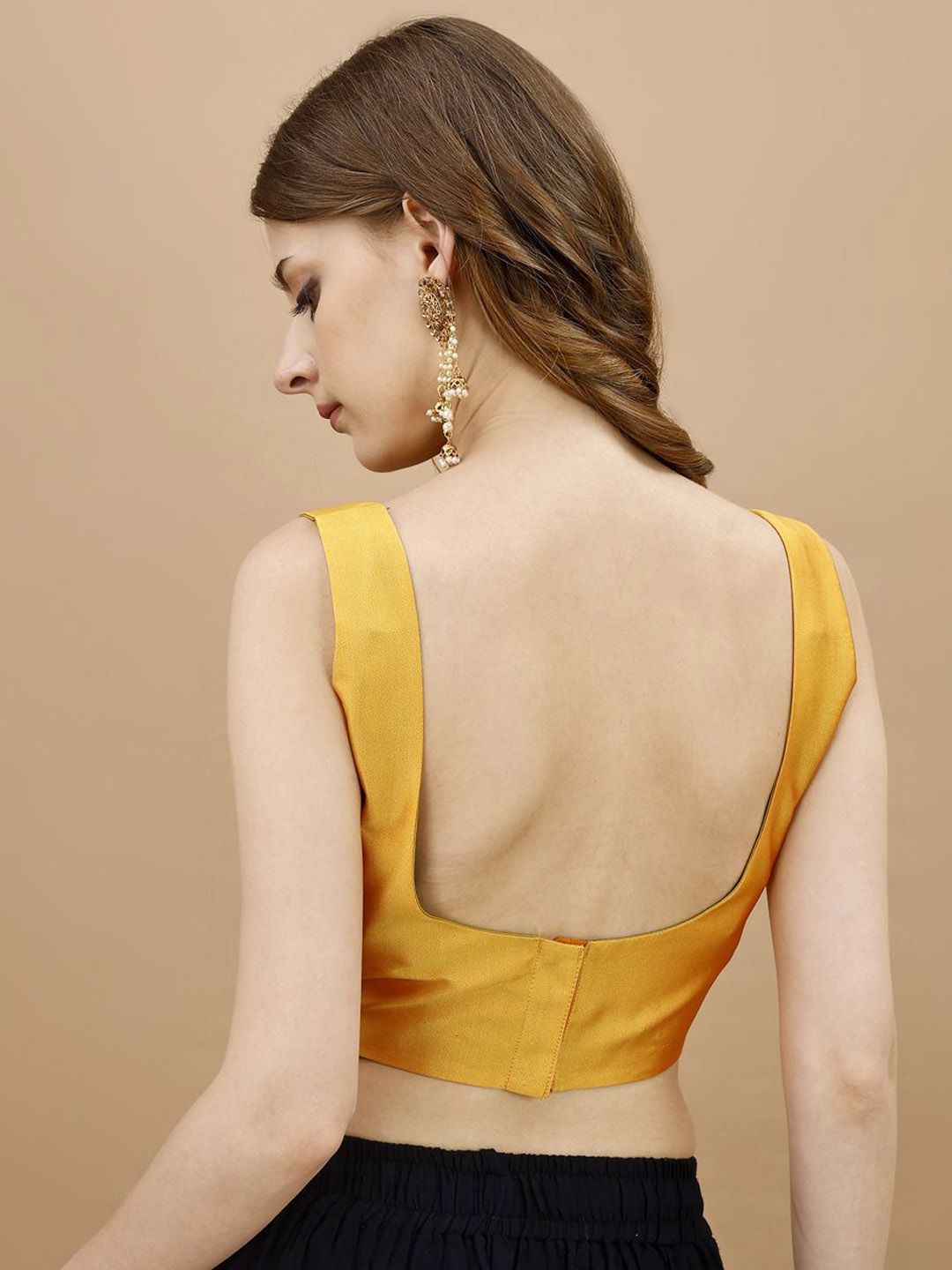 Tikhi Imli Square Neck Sleeveless Saree Blouse