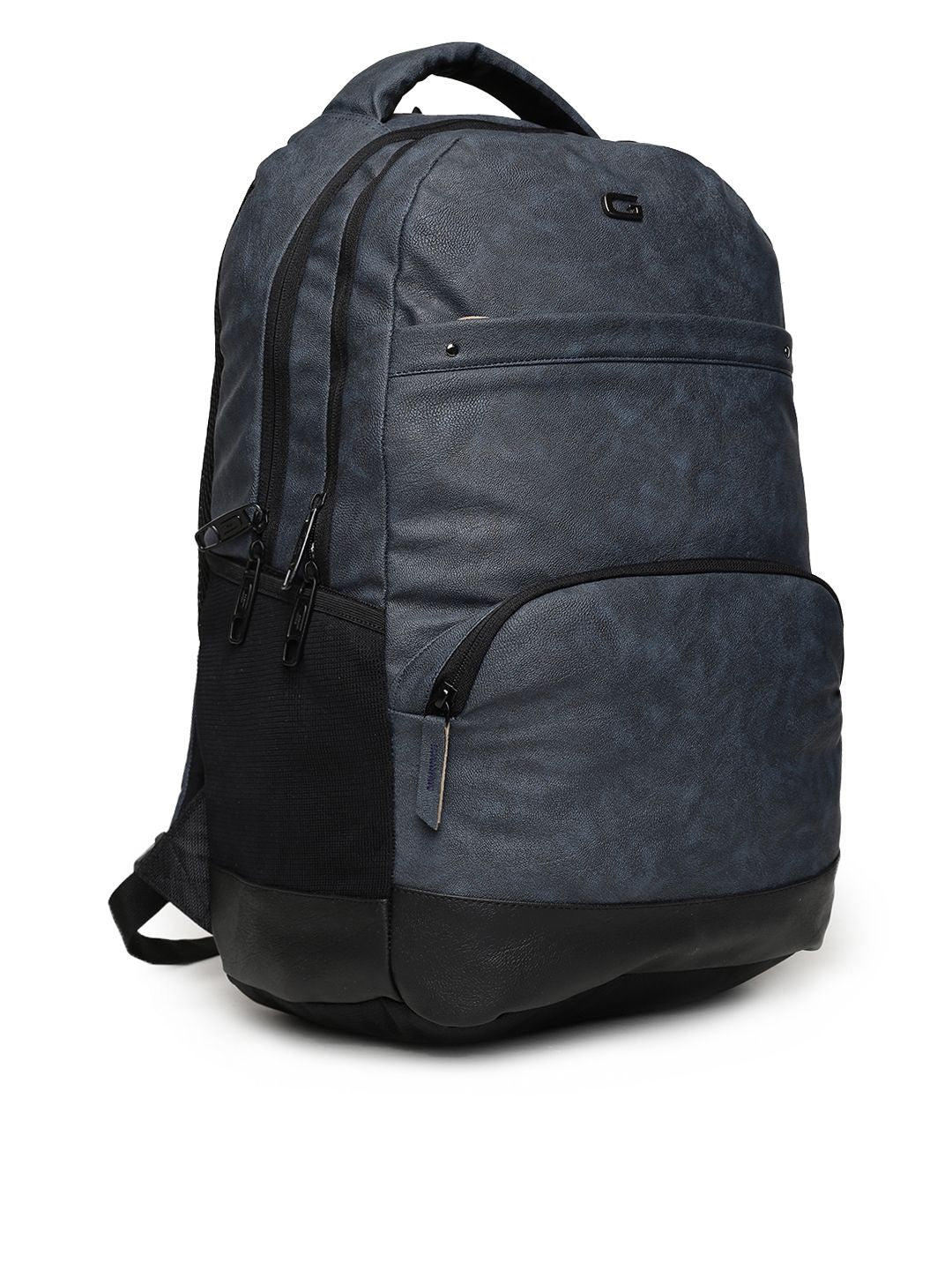 Gear Unisex Blue Vintage 2 Faux Leather Solid Laptop Backpack