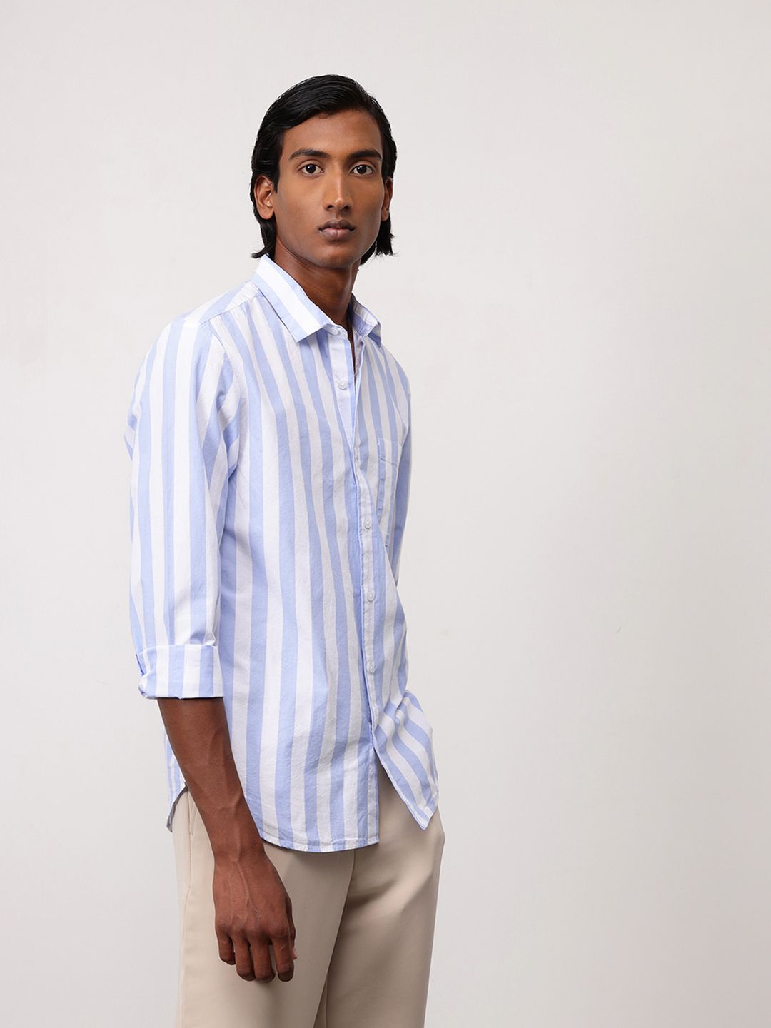 ether Men Classic Pure Cotton Striped Shirt