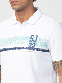 SPYKAR Men Printed Polo Collar Slim Fit T-shirt