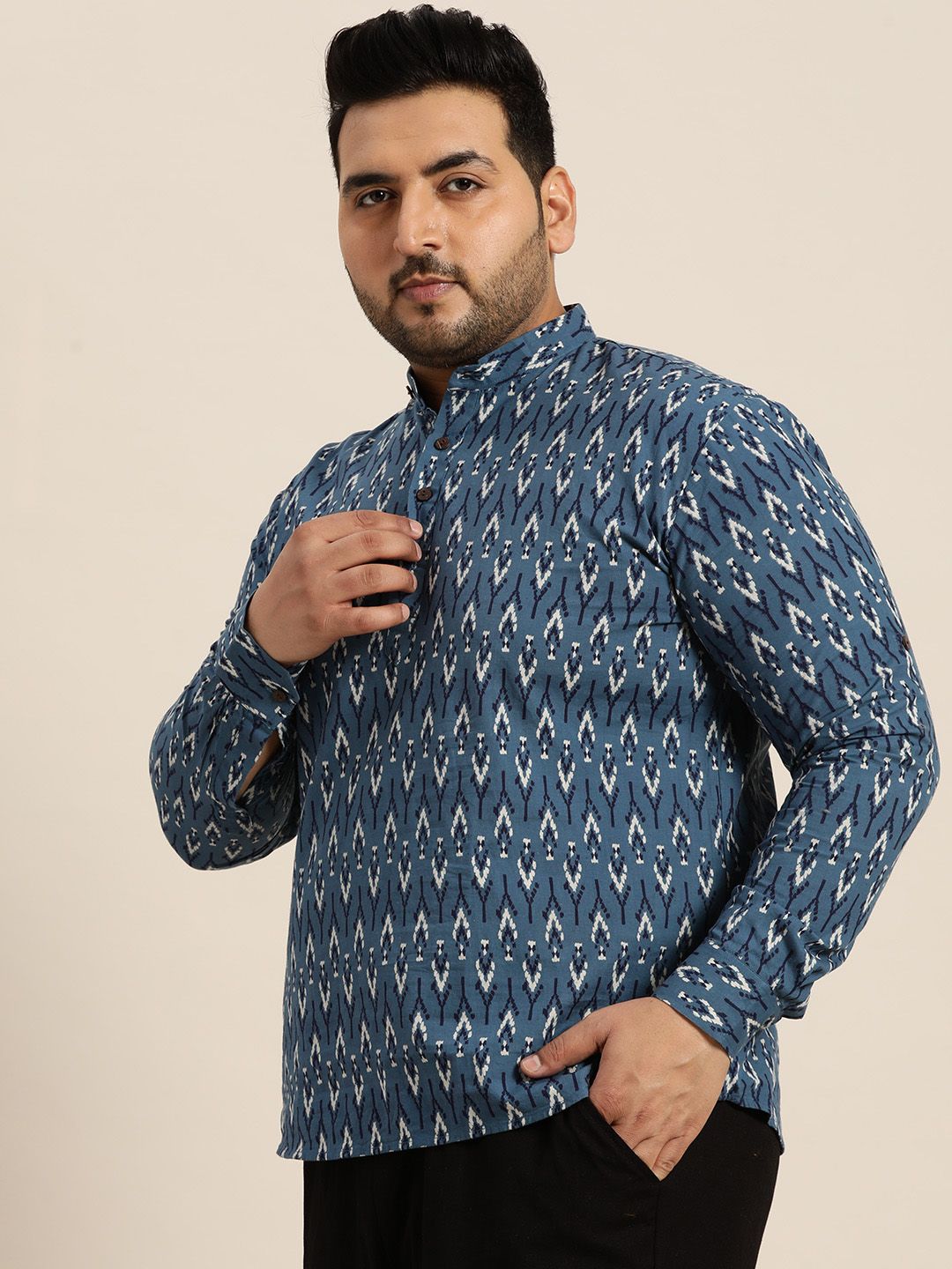 SOJANYA PLUS Geometric Printed Cotton Kurta