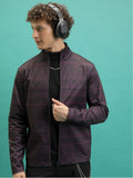 HIGHLANDER Regular Fit Geometric Printed Mock Collar Tailored Jacket