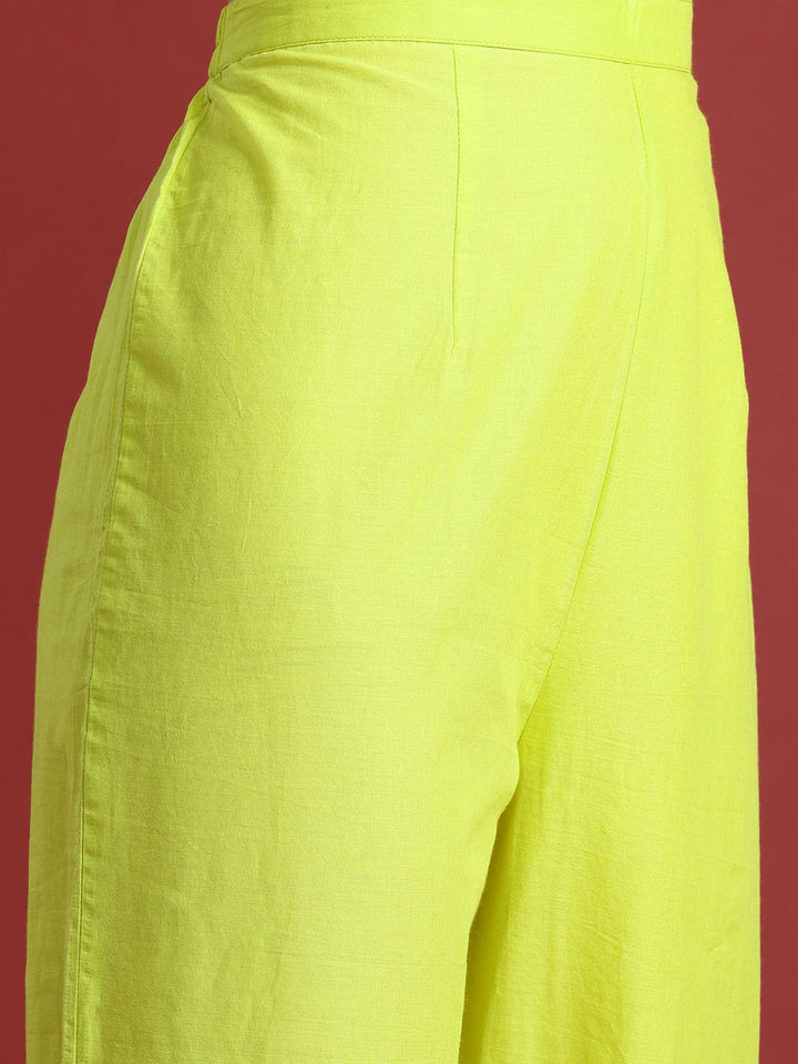 Indo Era Floral Printed Thread Work Pure Cotton Kurta With Trousers & Dupatta