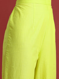 Indo Era Floral Printed Thread Work Pure Cotton Kurta With Trousers & Dupatta