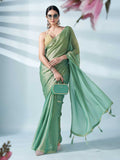 Tikhi Imli Two Tone Poly Chiffon Saree