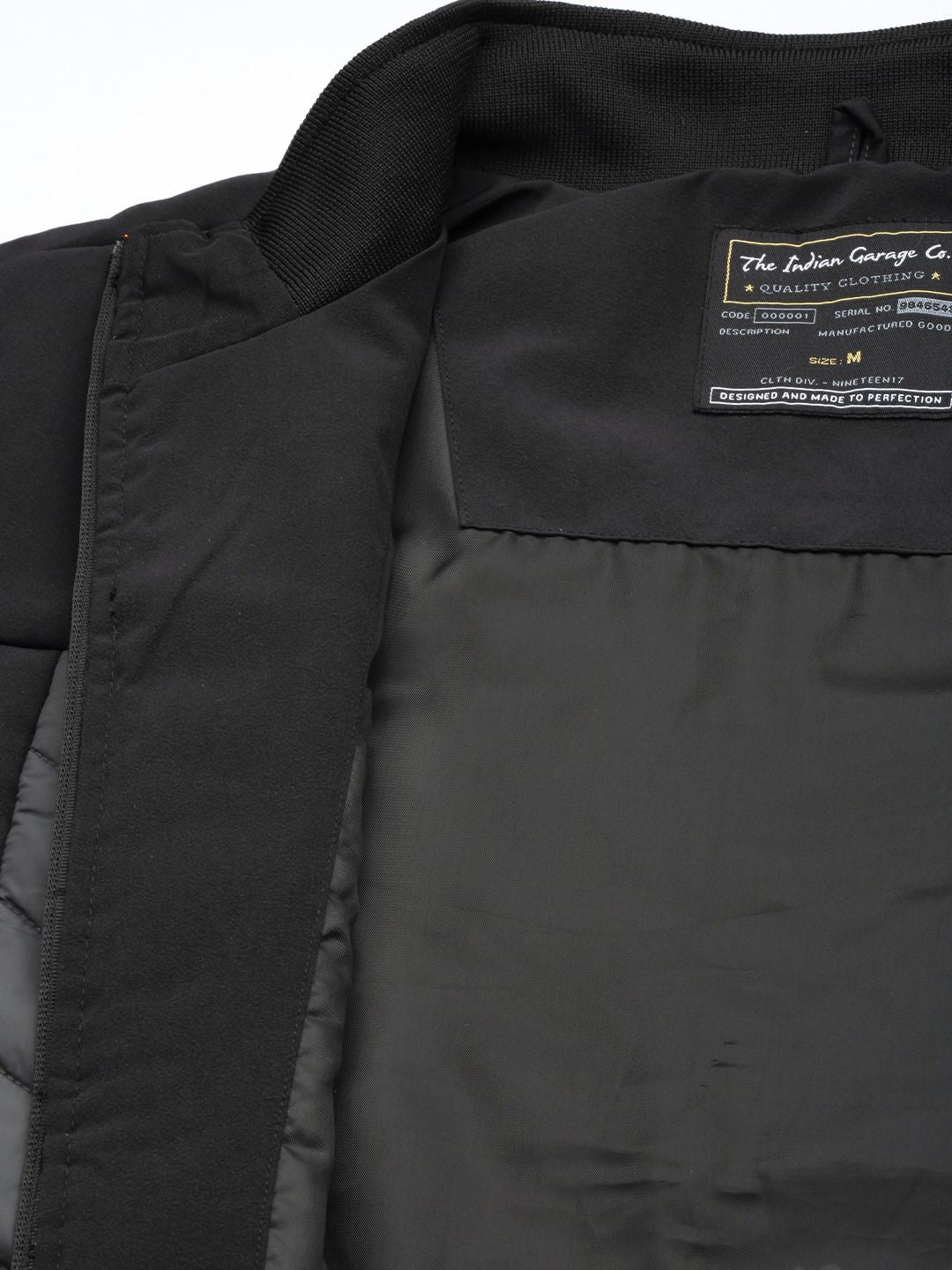 The Indian Garage Co Men Colourblock Zip-Front Bomber Jacket