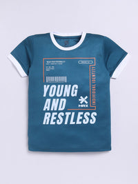 HRX by Hrithik Roshan Boys Typography Printed Rapid Dry T-shirt