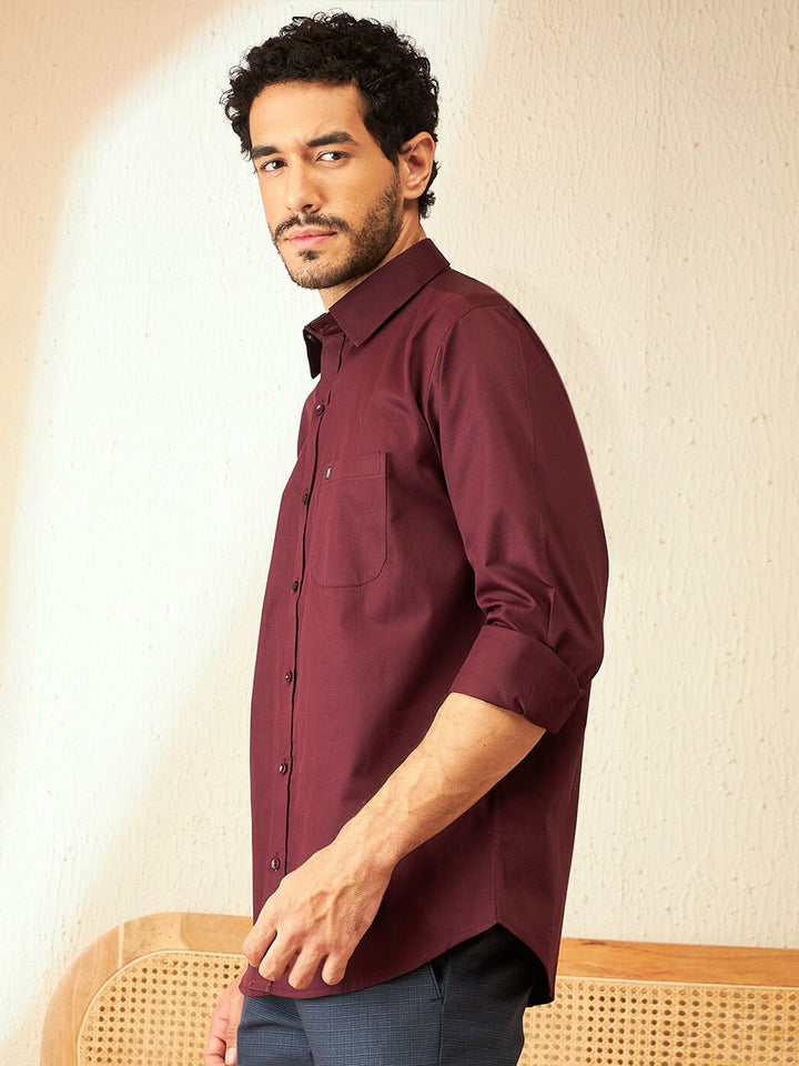 DENNISON Smart Spread Collar Cotton Formal Shirt