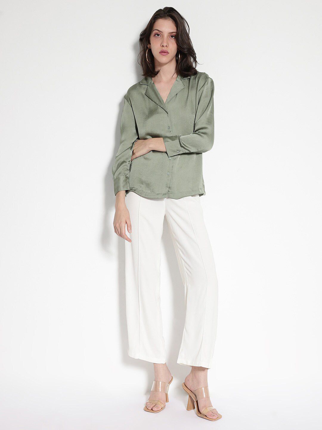 RAREISM Shirt Collar Cuffed Sleeves Regular Top
