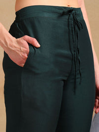 KALINI Ethnic Motifs Embroidered Empire Mirror Work Kurta with Trousers & Dupatta