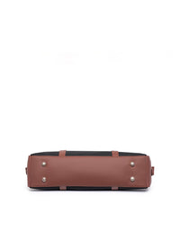 ZOUK Black Solid Vegan Leather Sustainable Laptop Bag