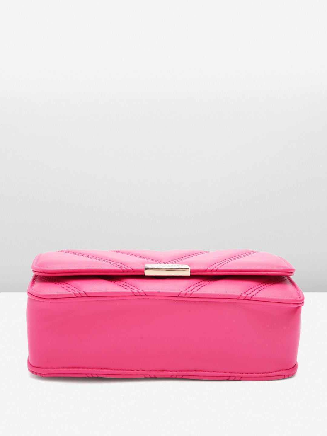Lino Perros Textured Structured Sling Bag with Quilted Detail