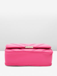 Lino Perros Textured Structured Sling Bag with Quilted Detail