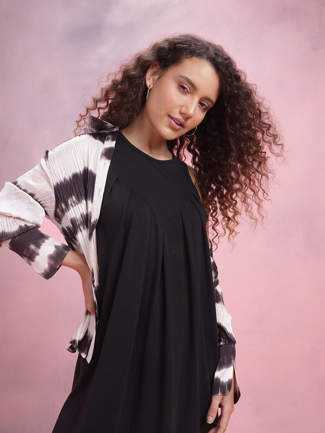 DressBerry Pleated A-Line Dress