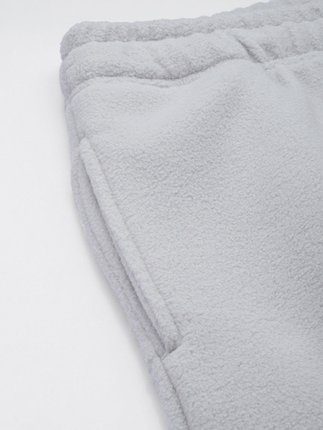 Mr Bowerbird Men Grey Melange Pile Fleece Joggers