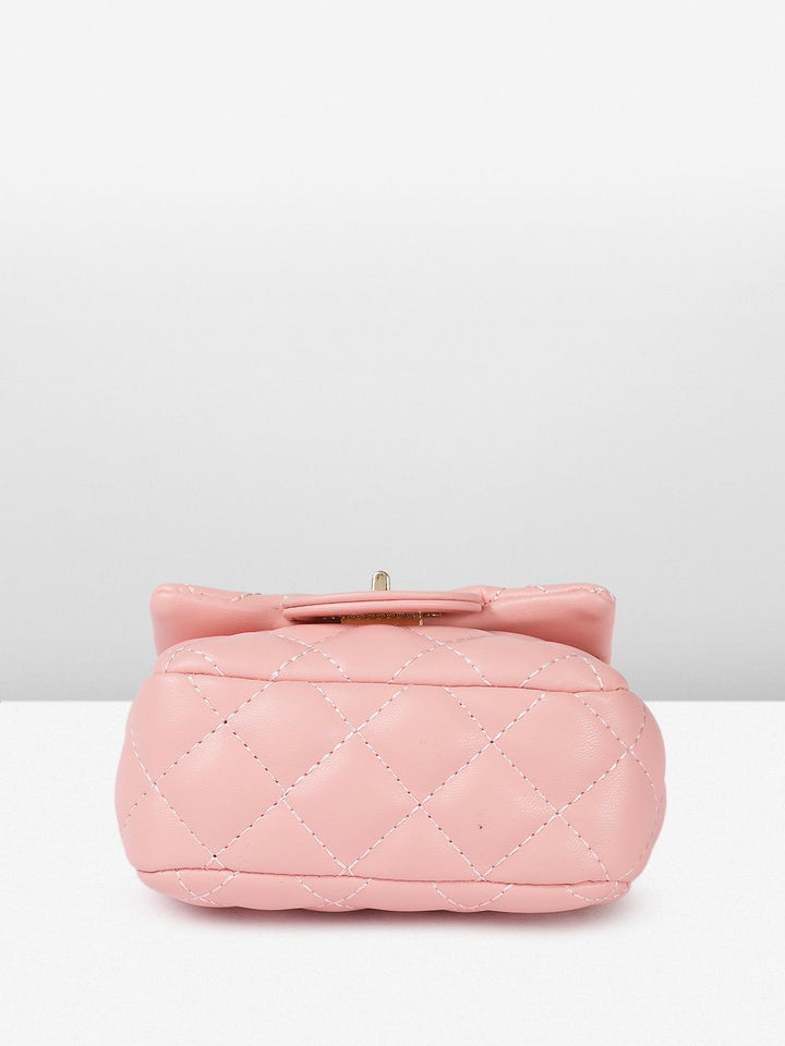 DressBerry Textured Miniature Sling Bag with Quilted