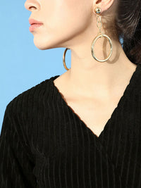 STREET 9 Women Stylish Black Solid Cropped Top