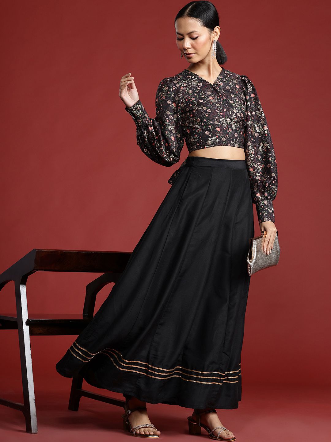 all about you Floral Printed Ready to Wear Lehenga Choli