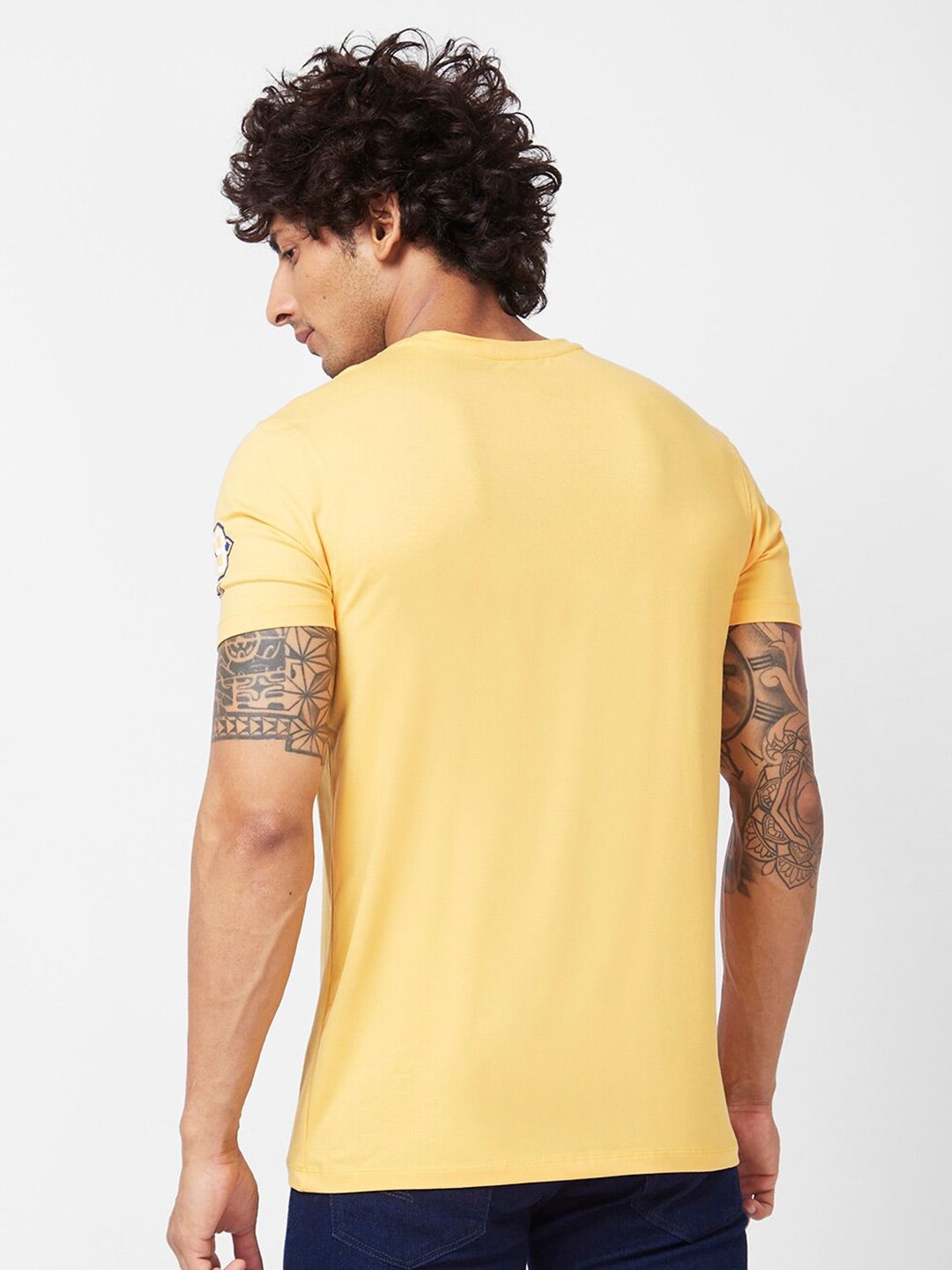 SPYKAR Typography Printed Slim Fit Cotton Casual T-Shirt