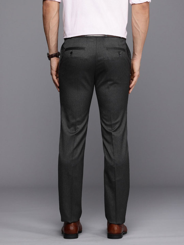 Raymond Men Textured Slim Fit Formal Trousers