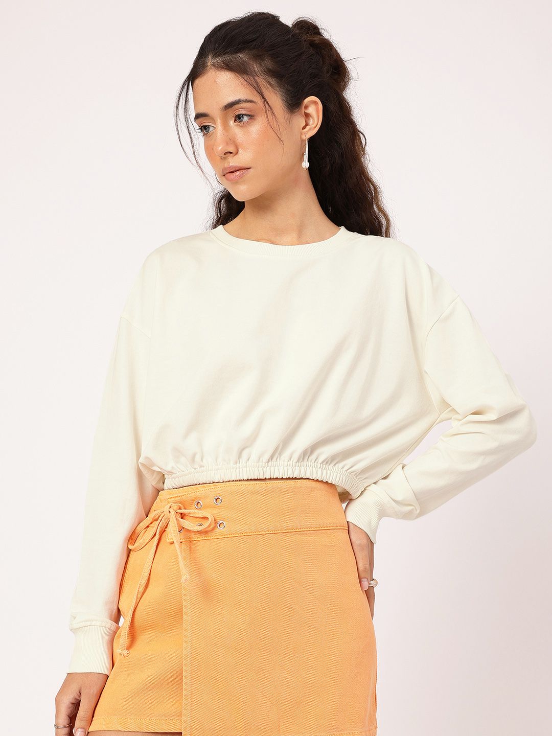 DressBerry Drop-Shoulder Sleeve Sweatshirt