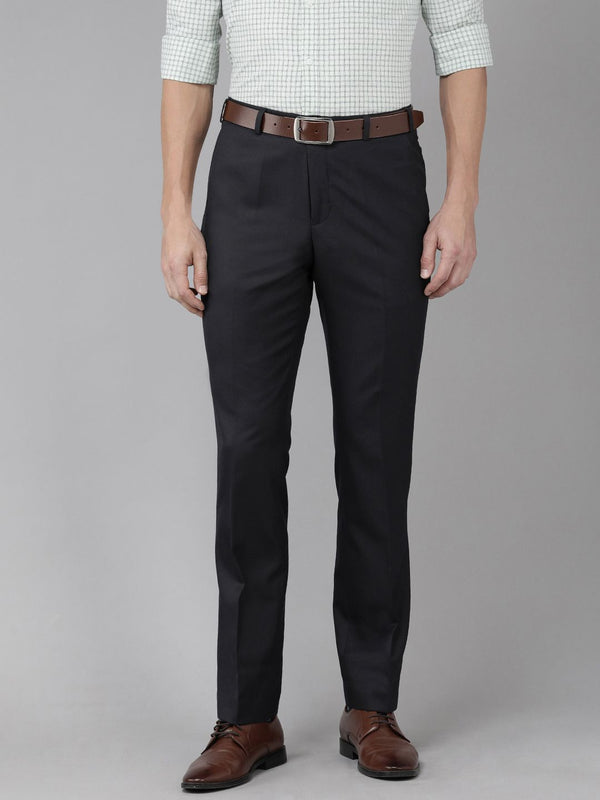 Park Avenue Men Solid Smart Fit Formal Trousers