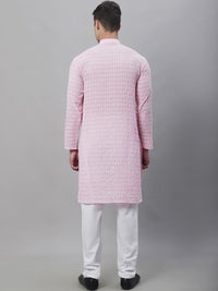 SOJANYA Ethnic Motifs Embroidered Regular Thread Work Pure Cotton Kurta With Pyjamas