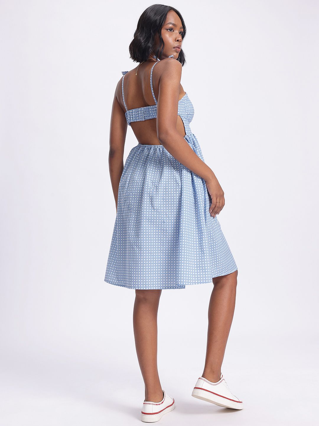 DressBerry Check Mate Picnic Perfect Midi Dress